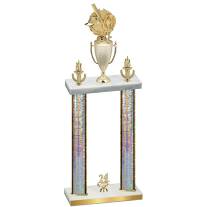 Double Silver Glacier Year Baseball Trophy