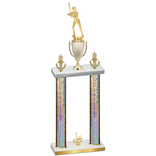 Double Silver Glacier First Place Softball Trophy