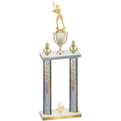 Double Silver Glacier Fourth Place Softball Trophy