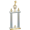 Double Silver Carbon Fiber Year Rugby Trophy