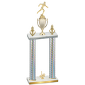 Double Silver Carbon Fiber First Place Running Trophy