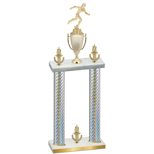 Double Silver Carbon Fiber Victory Running Trophy