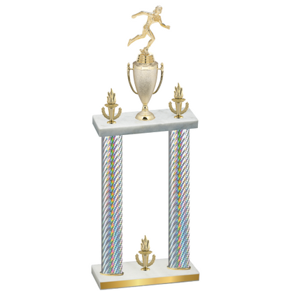 Double Silver Carbon Fiber Victory Running Trophy