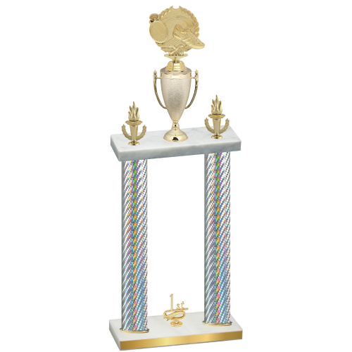 Double Silver Carbon Fiber First Place Running Trophy