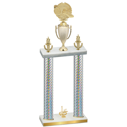 Double Silver Carbon Fiber First Place Running Trophy
