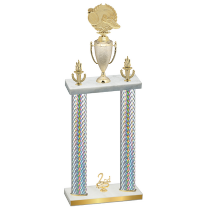 Double Silver Carbon Fiber Second Place Running Trophy