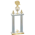 Double Silver Carbon Fiber Third Place Running Trophy