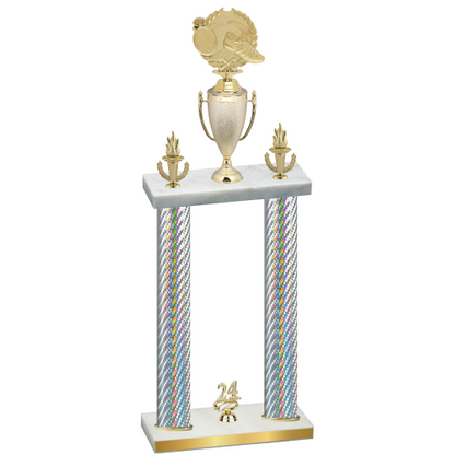 Double Silver Carbon Fiber Year Running Trophy