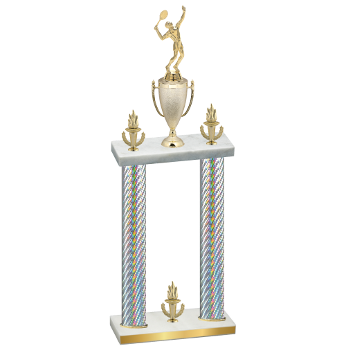 Double Silver Carbon Fiber Victory Tennis Trophy