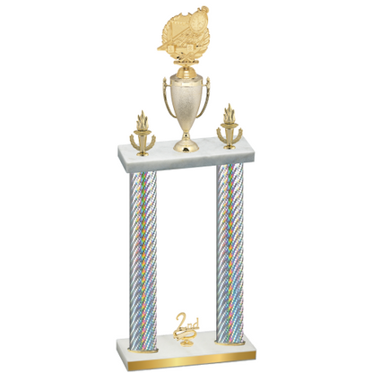 Double Silver Carbon Fiber Second Place Swimming Trophy