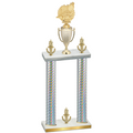 Double Silver Carbon Fiber Victory Swimming Trophy