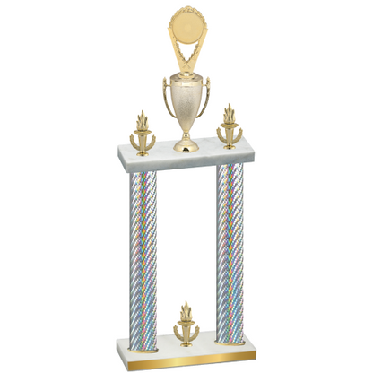 Double Silver Carbon Fiber Victory Insert Trophy