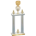 Double Silver Carbon Fiber Victory Cheerleading Trophy