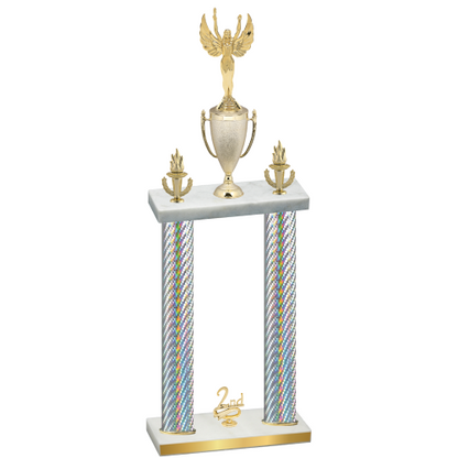 Double Silver Carbon Fiber Second Place Victory Trophy