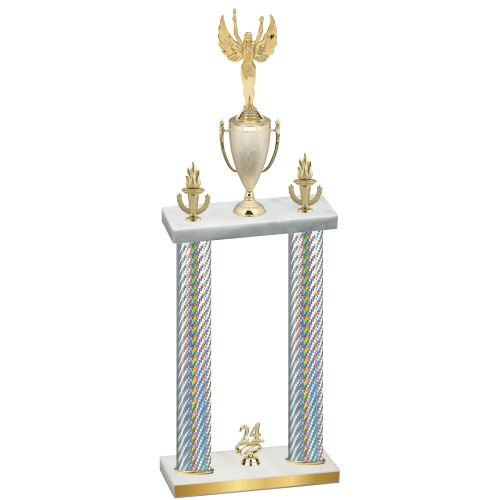 Double Silver Carbon Fiber Year Victory Trophy