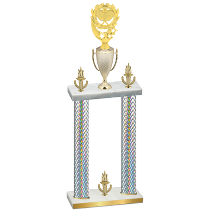 Double Silver Carbon Fiber Victory Pickleball Trophy