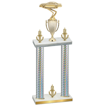 Double Silver Carbon Fiber Victory Cars Trophy