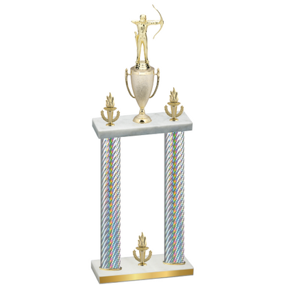 Double Silver Carbon Fiber Victory Archery Trophy