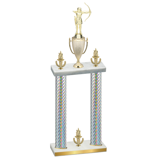 Double Silver Carbon Fiber Victory Archery Trophy