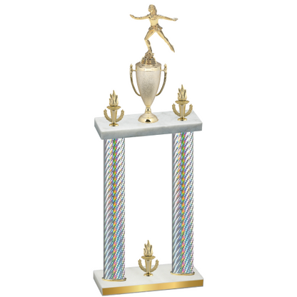 Double Silver Carbon Fiber Victory Skater Trophy