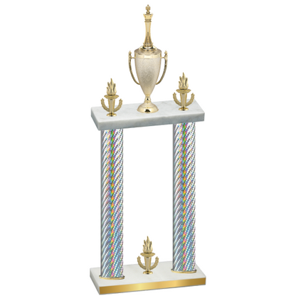 Double Silver Carbon Fiber Victory Chess Trophy