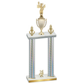 Double Silver Carbon Fiber Year Academics Trophy