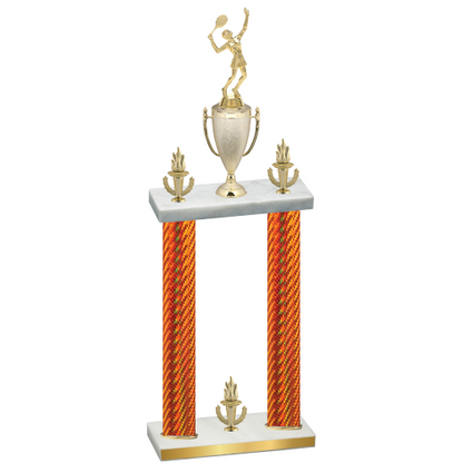 Double Orange Carbon Fiber Victory Tennis Trophy