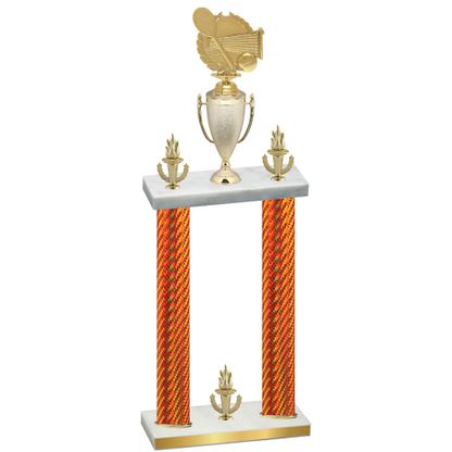 Double Orange Carbon Fiber Victory Tennis Trophy