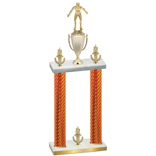 Double Orange Carbon Fiber Victory Wrestling Trophy