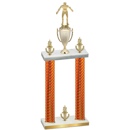 Double Orange Carbon Fiber Victory Wrestling Trophy