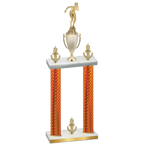 Double Orange Carbon Fiber Victory Tennis Trophy