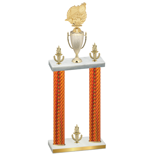 Double Orange Carbon Fiber Victory Swimming Trophy