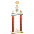 Double Orange Carbon Fiber Fourth Place Insert Trophy