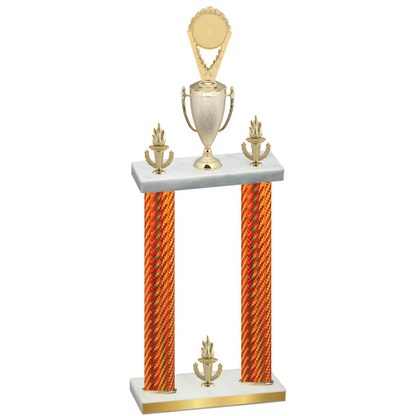 Double Orange Carbon Fiber Victory Insert Trophy
