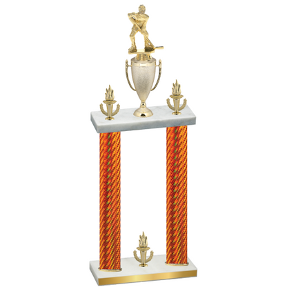 Double Orange Carbon Fiber Victory Hockey Trophy