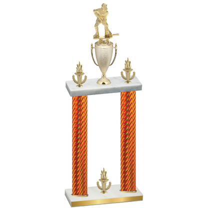 Double Orange Carbon Fiber Victory Hockey Trophy
