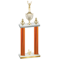 Double Orange Carbon Fiber Third Place Victory Trophy