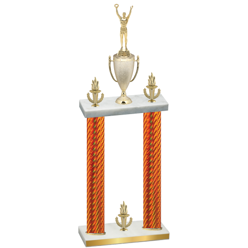 Double Orange Carbon Fiber Victory Victory Trophy