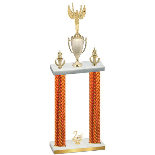 Double Orange Carbon Fiber Second Place Victory Trophy