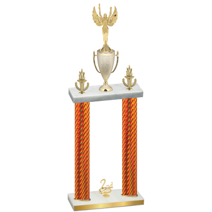 Double Orange Carbon Fiber Second Place Victory Trophy