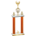 Double Orange Carbon Fiber Third Place Victory Trophy