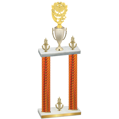 Double Orange Carbon Fiber Victory Pickleball Trophy