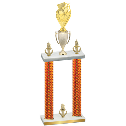 Double Orange Carbon Fiber Victory Pickleball Trophy
