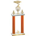 Double Orange Carbon Fiber Fourth Place Cars Trophy