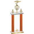 Double Orange Carbon Fiber First Place Cars Trophy