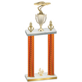 Double Orange Carbon Fiber Fourth Place Cars Trophy