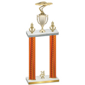 Double Orange Carbon Fiber Year Cars Trophy