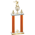 Double Orange Carbon Fiber Fourth Place Shooter Trophy