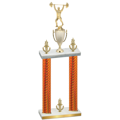 Double Orange Carbon Fiber Victory Weights Trophy