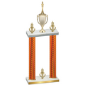 Double Orange Carbon Fiber Victory Chess Trophy